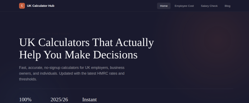 UK Calculator Hub site preview